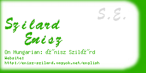 szilard enisz business card